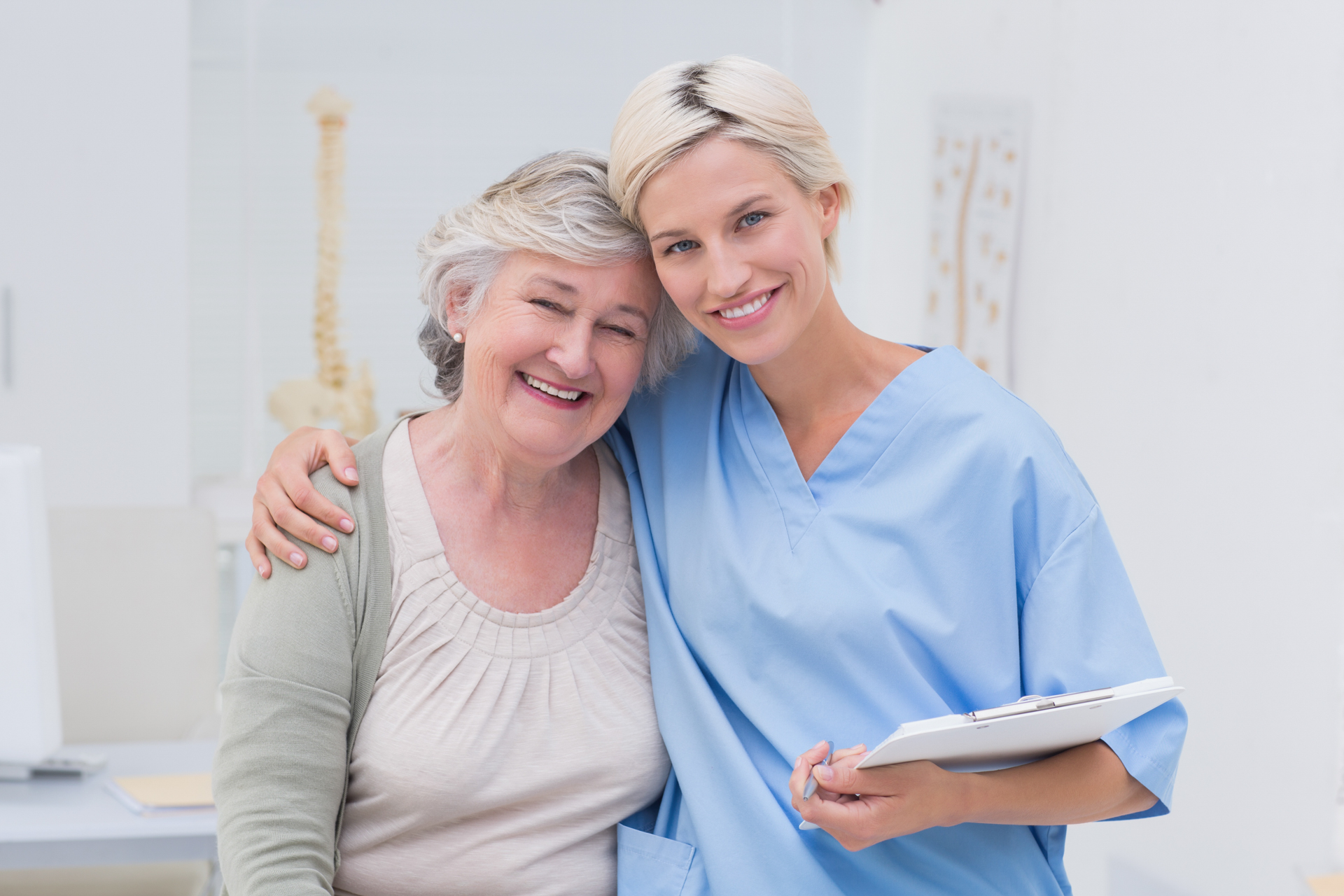 Warm Angels caregiver with a senior client at home